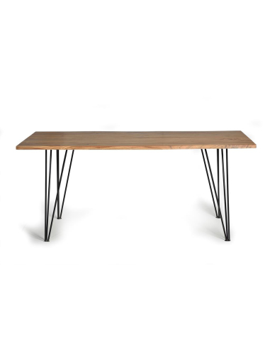 Mesa de comedor madera de mango y metal