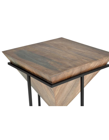 Mesa de rincón en madera de mango y...