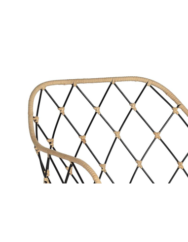 Set dos Sillas de rattán natural y metal