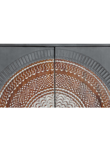 Vitrina 2 puertas en madera de mango...