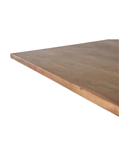 Mesa de comedor acacia y metal 200 cm