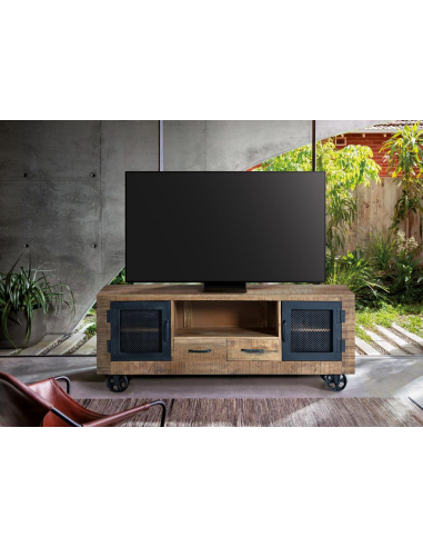 Mueble TV dos puertas y cajones en...