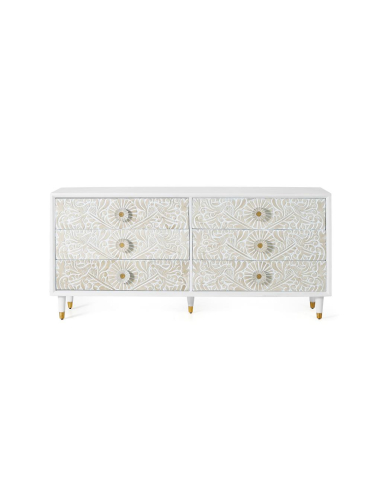 Aparador seis cajones en mango