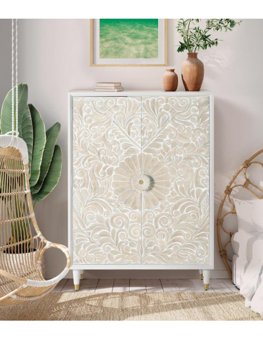 Aparador alto dos puertas en mango