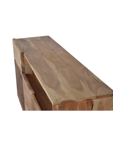 Aparador en acacia tallado a mano