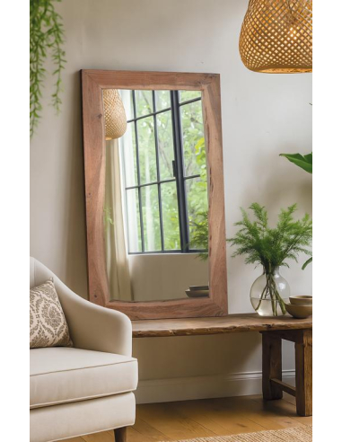 Espejo Rectangular Marco de Madera...