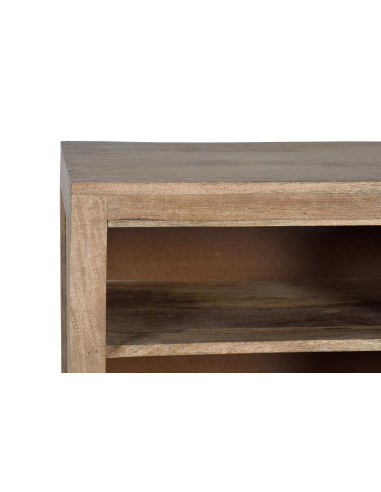 Mueble TV madera tallada y metal