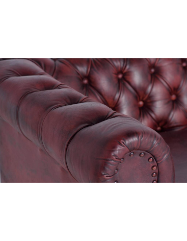 Sofá Chester tres plazas en piel