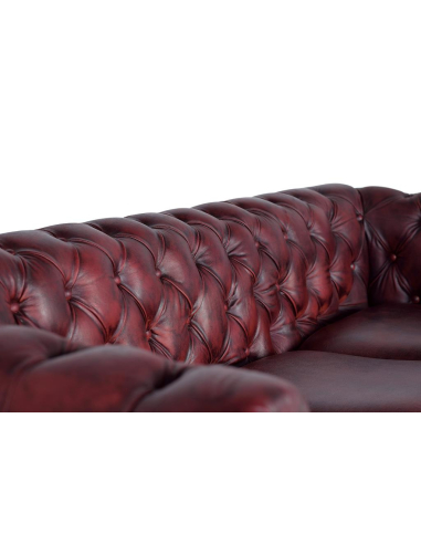 Sofá Chester tres plazas en piel