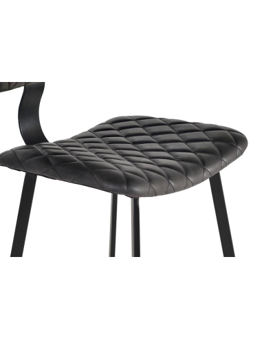 Set 2 taburetes tapizados cuero gris...