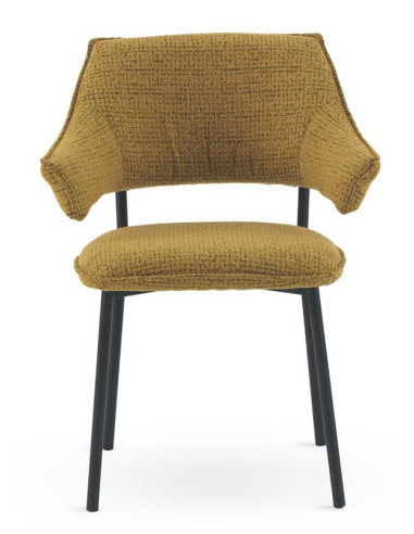 Silla de comedor Azabache mostaza