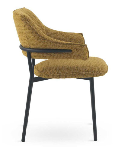 Silla de comedor Azabache mostaza
