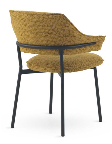 Silla de comedor Azabache mostaza