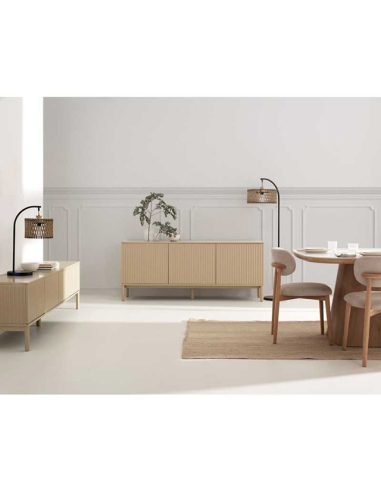 Mueble TV Ópalo ranuras beige Mueble TV Ópalo ranuras beige