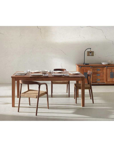 Mesa de comedor fija acacia 180 cm