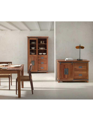 Vitrina Obsidiana 1 puerta 3 cajones Vitrina Obsidiana 1 puerta 3 cajones