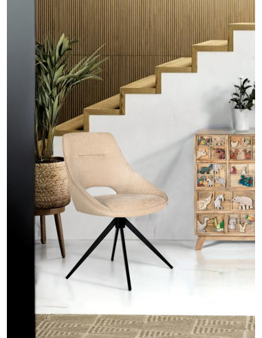 Set 2 sillas giratorias tela Set 2 sillas giratorias tela