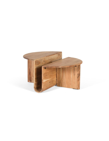 Mesa de centro con curva central Mesa de centro con curva central