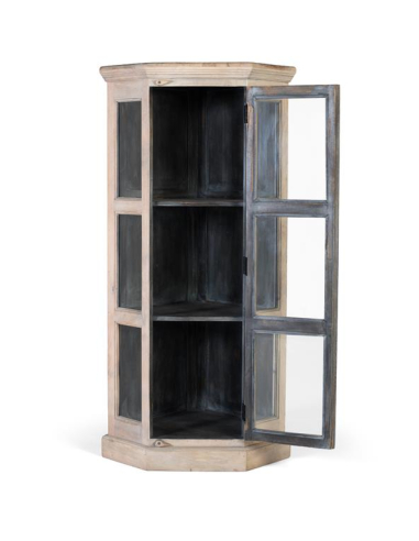 Vitrina rinconera 3 caras con vidrio Vitrina rinconera 3 caras con vidrio