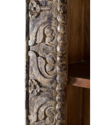 Librería rústica frente tallado con... Librería rústica frente tallado con...