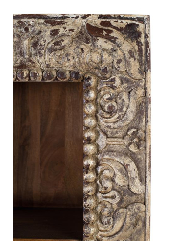 Librería rústica frente tallado con... Librería rústica frente tallado con...