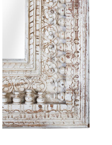 Espejo étnico blanco trabajado Espejo étnico blanco trabajado