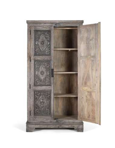 Armario tallado 2 puertas con estantes