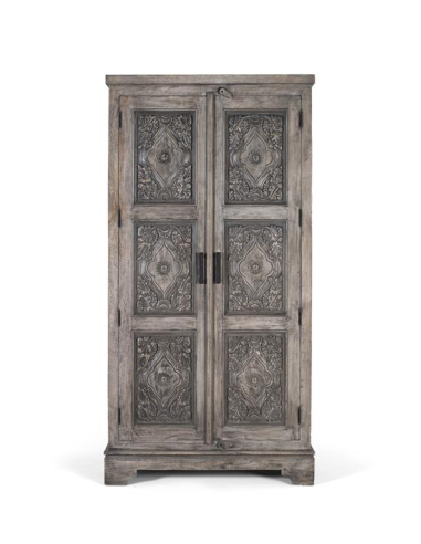 Armario tallado 2 puertas con estantes