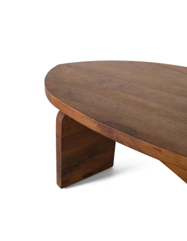 Mesa de centro oval madera Mesa de centro oval madera