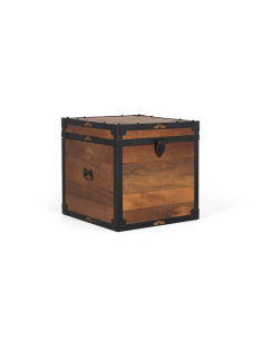 Baúl cuadrado madera