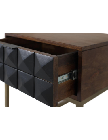 Mesita de noche Grave negro 1 cajón Mesita de noche Grave negro 1 cajón