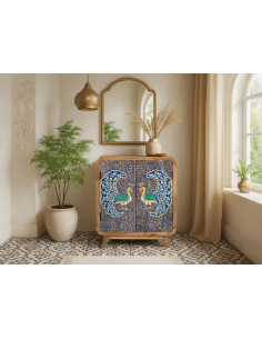 Mueble recibidor pavo real...