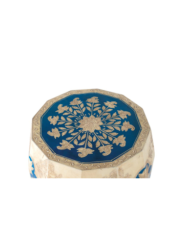 Taburete puff Moderato azul