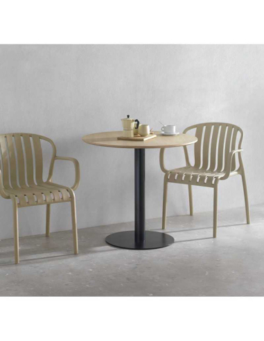 Mesa de comedor Hematita fresno 100 cm