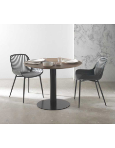 Mesa de comedor Hematita nogal 2