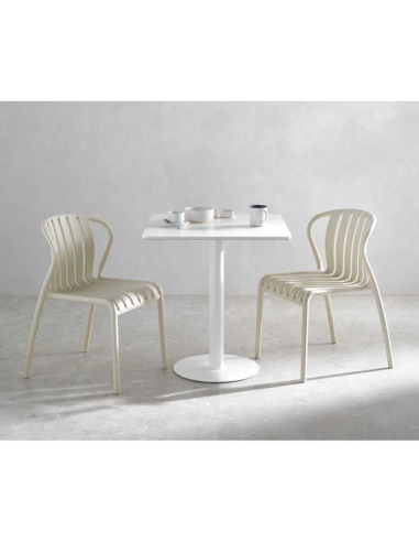 Mesa de comedor Hematita blanco 70 cm