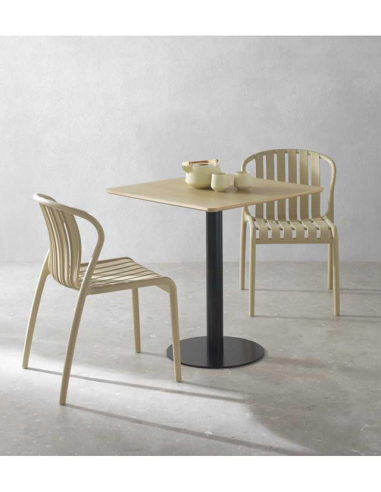 Mesa de comedor Hematita fresno 70 cm