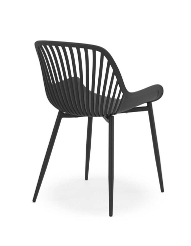 Set 4 sillas de comedor Granate gris...