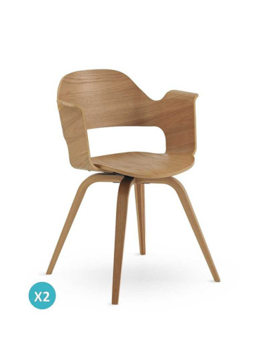 Set 4 sillas de comedor con brazos...