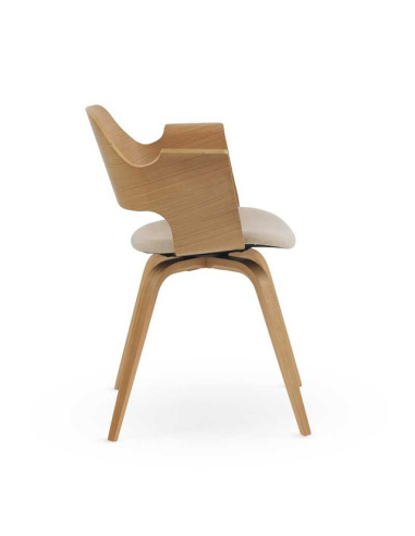 Set 4 sillas de comedor Coral roble...