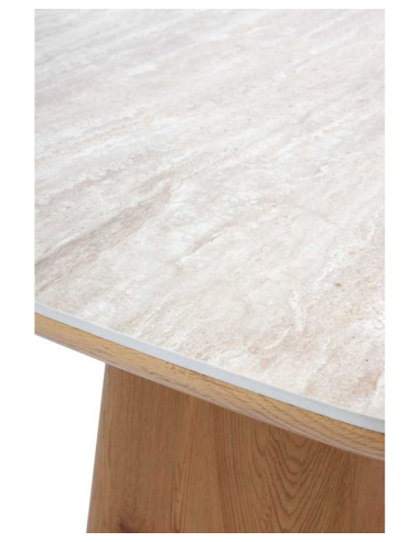 Mesa de comedor Citrino roble con mármol