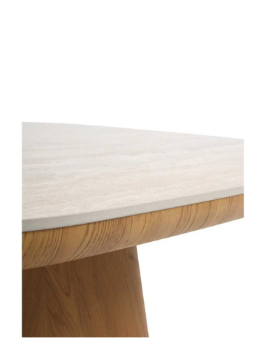 Mesa de comedor Citrino roble con mármol