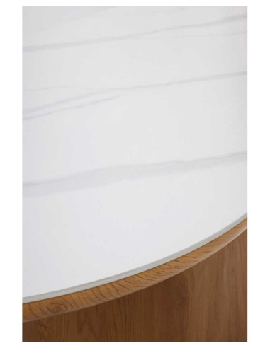 Mesa de comedor Citrino mármol blanco