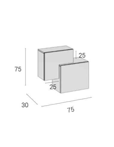 Mueble Consola Recibidor Matteo Cubos