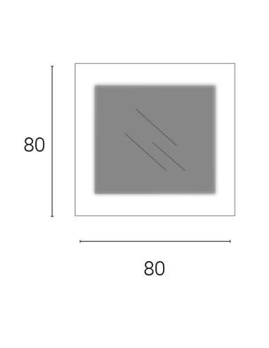 Espejo Decorativo Marco Lilly 80x80 cm