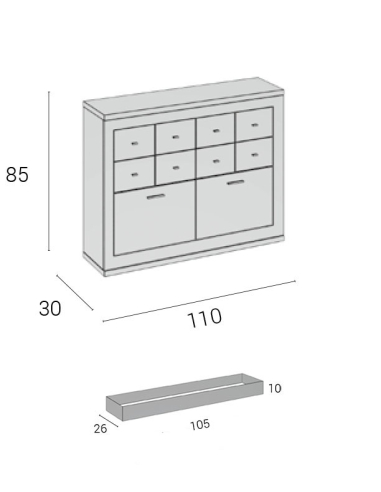 Mueble funcional Kelli con Zócalo Mueble funcional Kelli con Zócalo