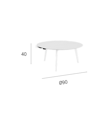 Mesa de centro Dafne Retro Redonda