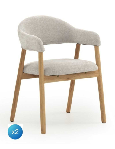 Set 2 sillones Poniente madera roble...
