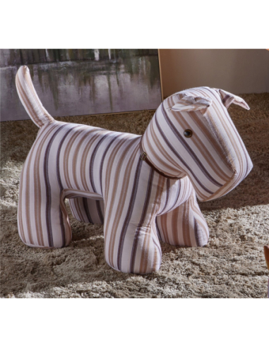 Muñeco decorativo perro tela rallada