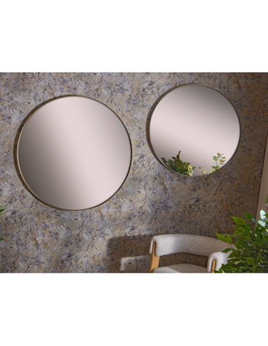 Espejo oro redondo 80d